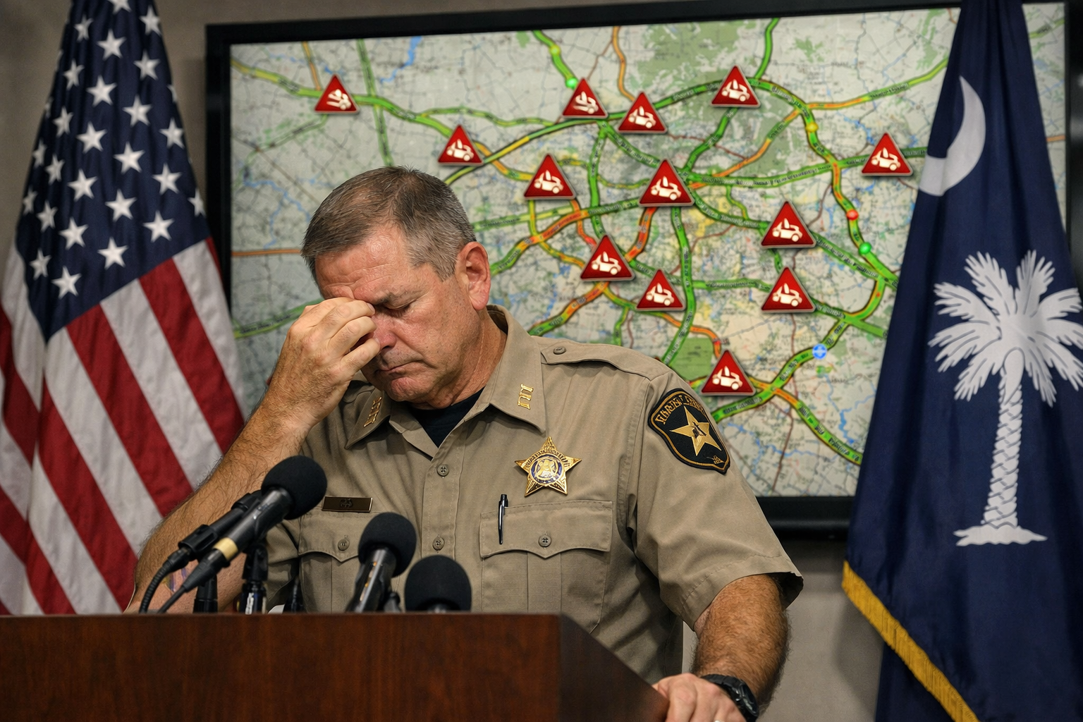 Sheriff urges residents to stay off of roads because South Carolina drivers "are the worst"
